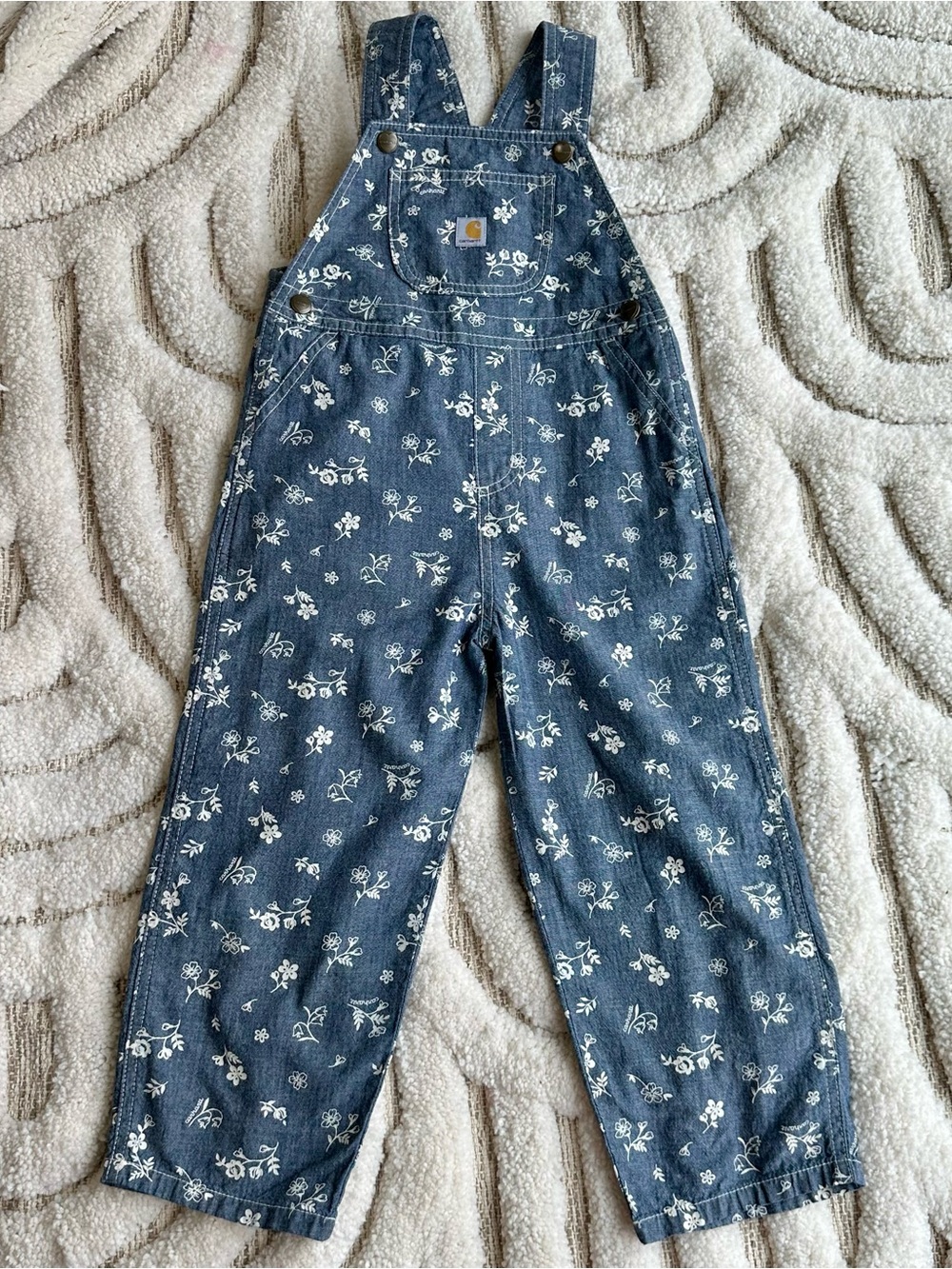 Carhartt Chambray Flower Overalls (Not Denim) | Size 4T